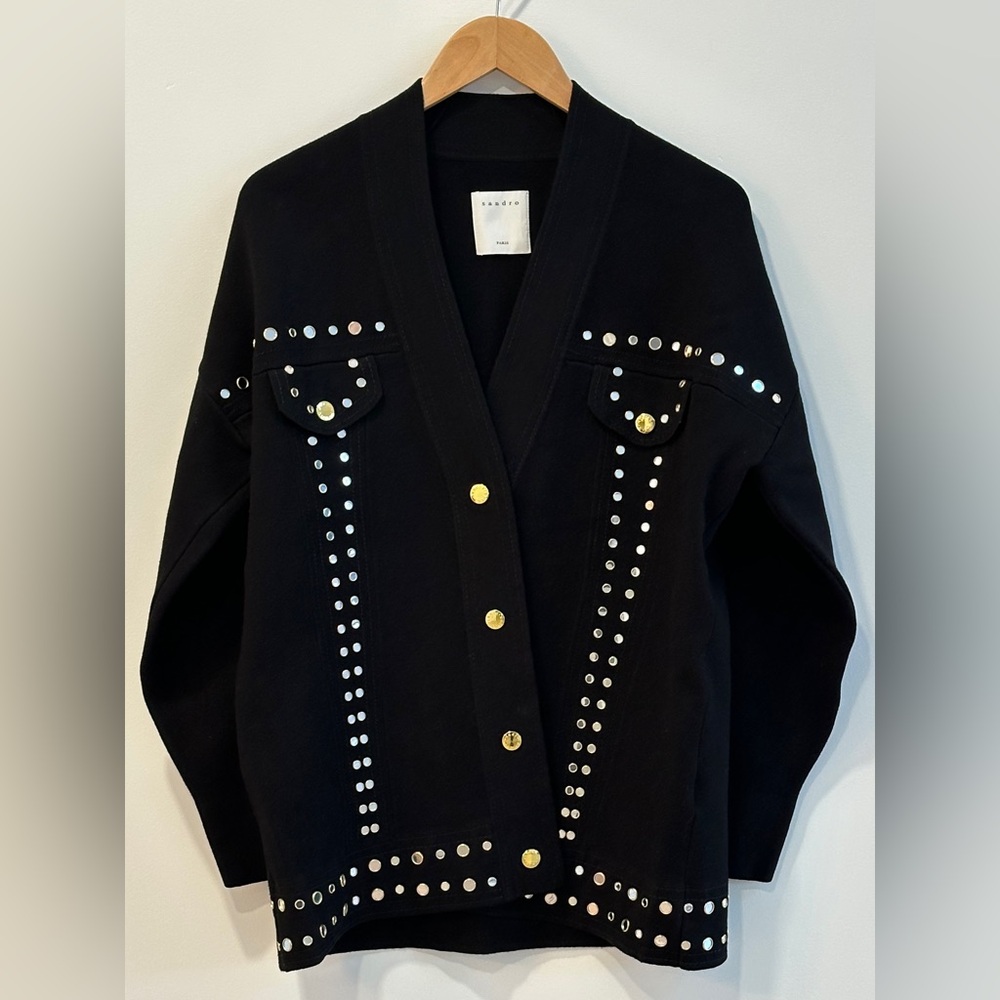 Sandro Studded Cardigan